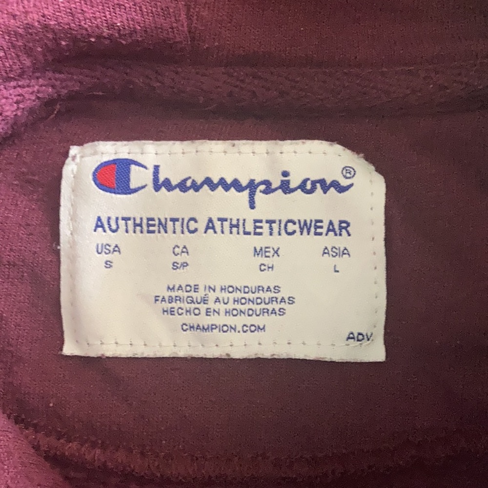 Champion vintage hoodie / Berry / S - Picture 3 of 4